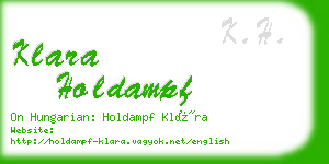 klara holdampf business card